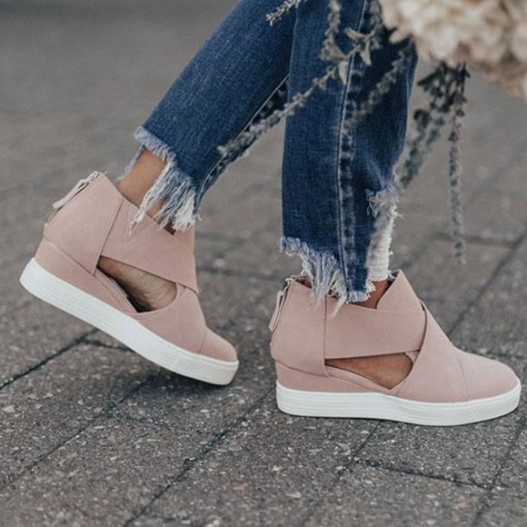 JEFFREY Cut out Sneakers - BLUSH - Picture 3 of 3